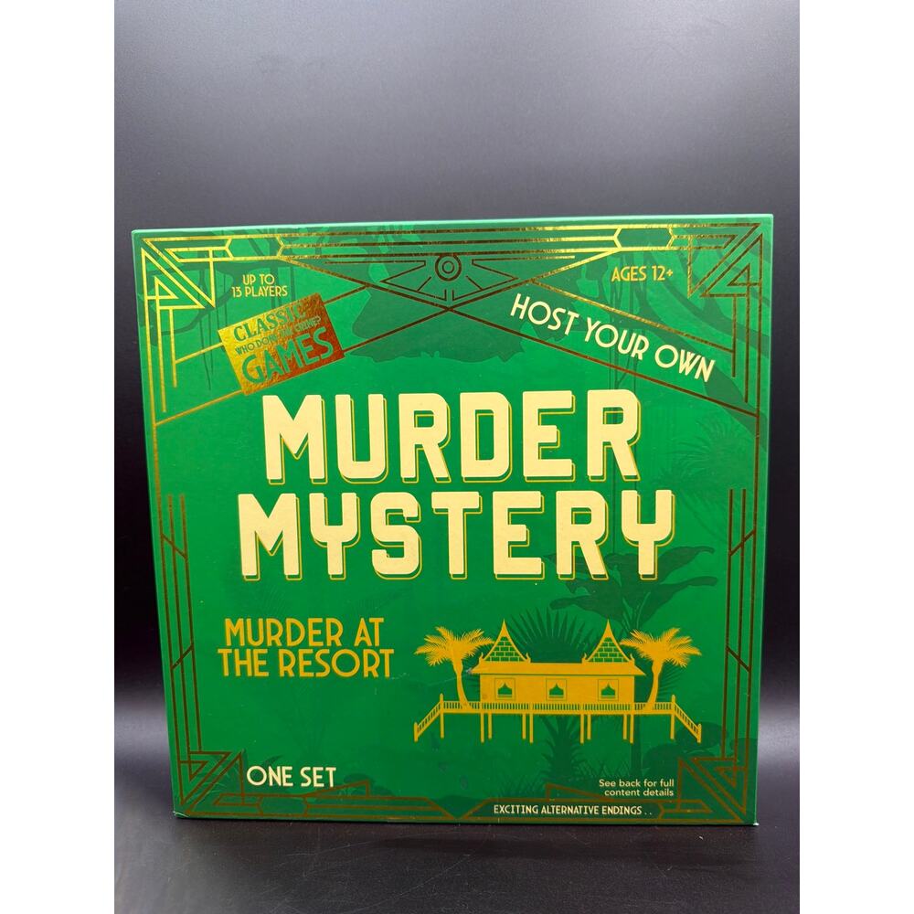 Murder Mystery Murder At The Resort Party Game Sealed New Host Your Own Ages 12+